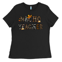 Black nacho averange teacher Ladies Tee - CowhideDigitalArt
