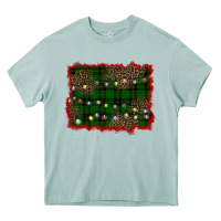 Christmas Green Plaid Background Heavy Core Tee | Teevron