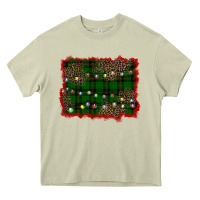 Mossy christmas green plaid background Heavy Core Tee - BarkalooDesign
