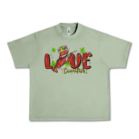 Oil Green mardi gras love crawfish Urban Heavy Tee - MaliasSmallBusiness