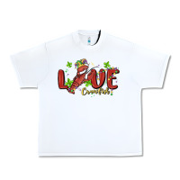 White mardi gras love crawfish Urban Heavy Tee - MaliasSmallBusiness