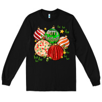 Black merry christmas tree ball Long Sleeve Tee - MaliasSmallBusiness