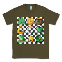 Army Green checker board lucky charms Classic Tee - MaliasSmallBusiness
