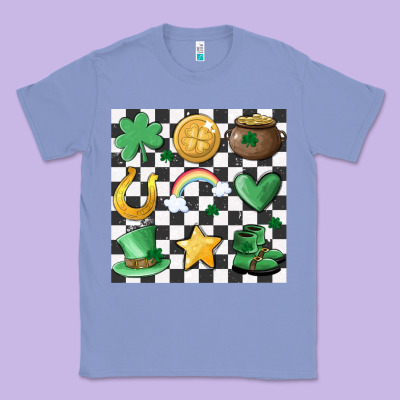 Checker Board Lucky Charms Classic Tee Designed By Maliassmallbusiness