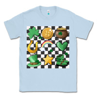 Dusty Blue checker board lucky charms Classic Tee - MaliasSmallBusiness