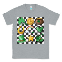 Heather Grey checker board lucky charms Classic Tee - MaliasSmallBusiness