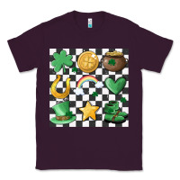 Plum checker board lucky charms Classic Tee - MaliasSmallBusiness