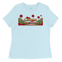 Baby Blue chingona 16oz libbey cup Ladies Tee - HRA Design Shop