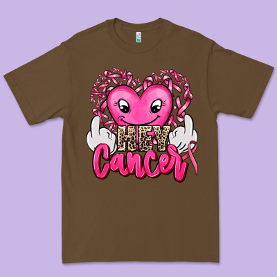 Hey Cancer With Middle Fingers Premium Tee Designed By Adodesignshop