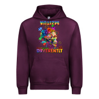 Mauve Wine Autism seeing in the world differently Urban Hoodie - FaDigitalArtStudio