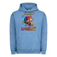 Pigment Pebble Blue Autism seeing in the world differently Urban Hoodie - FaDigitalArtStudio