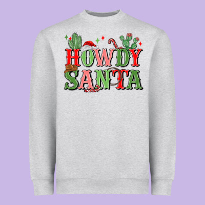 Howdy Santa Heavyweight Sweatshirt Designed By Maliassmallbusiness