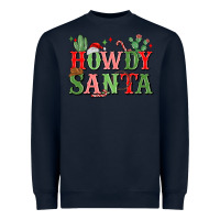 Navy howdy santa Heavyweight Sweatshirt - MaliasSmallBusiness