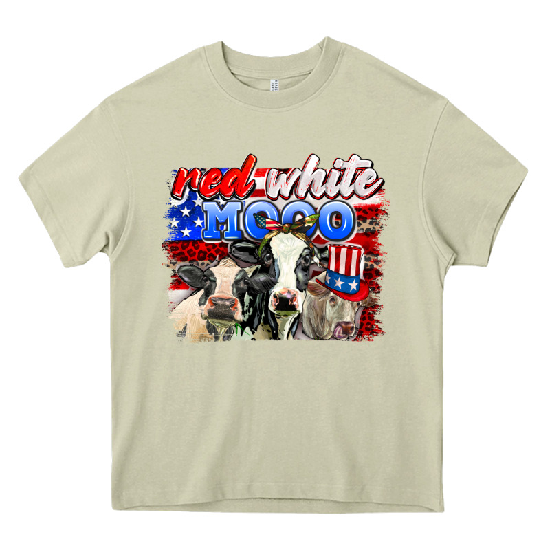 Red White Moo Heavy Core Tee by AdoDesignShop | Teevron