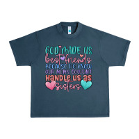 Midnight Navy god made us best friend Urban Heavy Tee - MaliasSmallBusiness