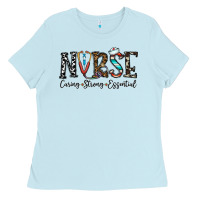 Nurse Caring Strong Essential Ladies Tee | Teevron