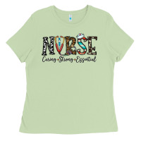 Matcha nurse caring strong essential Ladies Tee - CowhideDigitalArt
