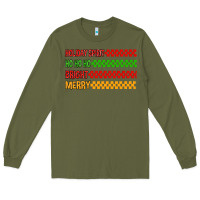 Army Green holiday spirit hohoho bright merry Long Sleeve Tee - MaliasSmallBusiness