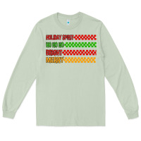 Matcha holiday spirit hohoho bright merry Long Sleeve Tee - MaliasSmallBusiness