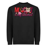 Black my cat is my valentine Heavyweight Sweatshirt - NancyCooperArtShop
