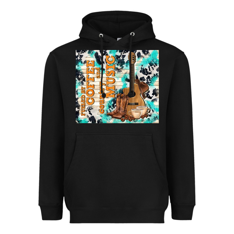 Fueled By Coffee And Country Music Heavyweight Hoodie by TumblerDesignByShophia | Teevron