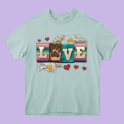 Love Dog Heavy Core Tee Designed By Adodesignshop