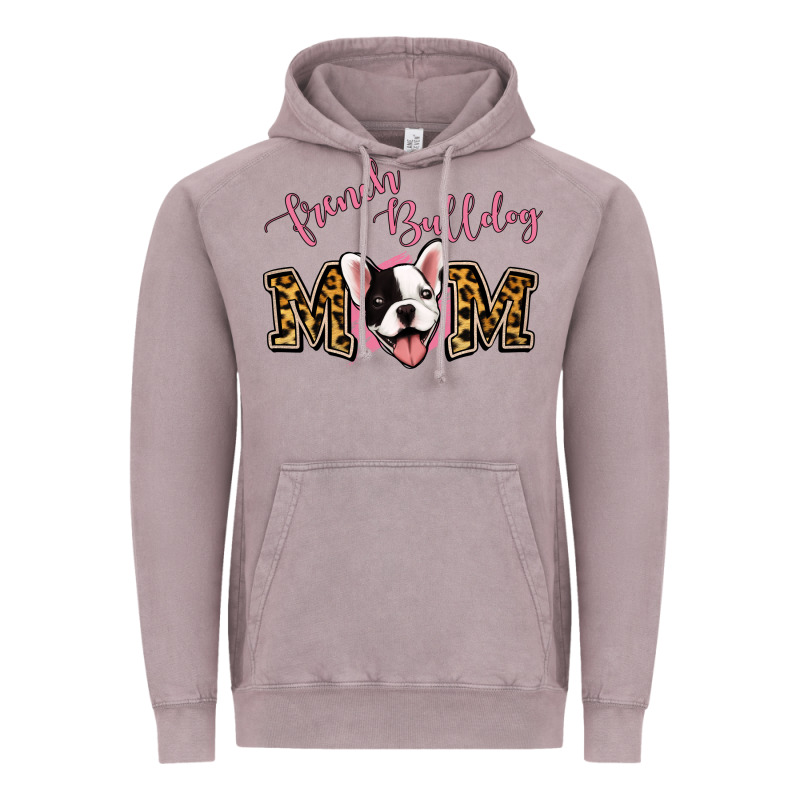 French Bulldog Mom Vintage Hoodie by Jasminsmagicworld | Teevron
