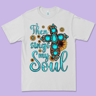 Then Sings My Soul Cross Premium Tee Designed By Jahusdesignshop