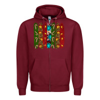 Burgundy christmas brushstrokes Zipper Hoodie - RanaPortraitStore