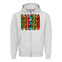 Dove Grey christmas brushstrokes Zipper Hoodie - RanaPortraitStore
