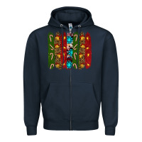 Navy christmas brushstrokes Zipper Hoodie - RanaPortraitStore