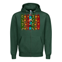Sports Green christmas brushstrokes Zipper Hoodie - RanaPortraitStore