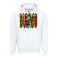 White christmas brushstrokes Zipper Hoodie - RanaPortraitStore