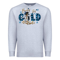 Heather Grey baby its cold outside Premium Sweatshirt - CowGirlArtShop