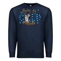 Navy baby its cold outside Premium Sweatshirt - CowGirlArtShop