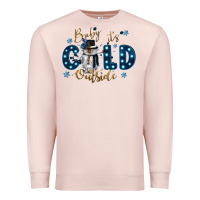 Pale Pink baby its cold outside Premium Sweatshirt - CowGirlArtShop