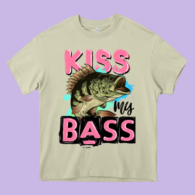 Kiss My Bass Heavy Core Tee Designed By Jahusdesignshop