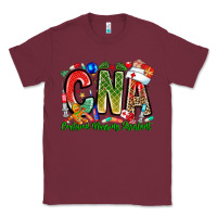 Burgundy Christmas CNA Classic Tee - CowhideDigitalArt