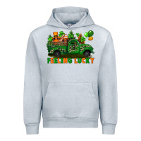 Heather Grey feeling lucky with gnomes on truck Urban Hoodie - FaDigitalArtStudio