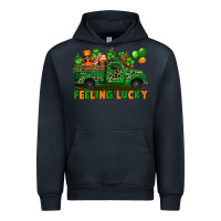 Navy feeling lucky with gnomes on truck Urban Hoodie - FaDigitalArtStudio
