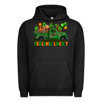 Pigment Black feeling lucky with gnomes on truck Urban Hoodie - FaDigitalArtStudio