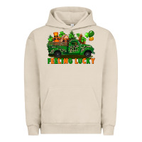 Pigment French Oak feeling lucky with gnomes on truck Urban Hoodie - FaDigitalArtStudio