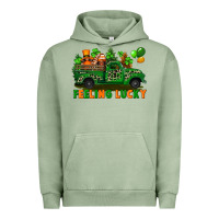 Pigment Oil Green feeling lucky with gnomes on truck Urban Hoodie - FaDigitalArtStudio
