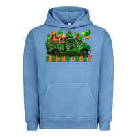 Pigment Pebble Blue feeling lucky with gnomes on truck Urban Hoodie - FaDigitalArtStudio