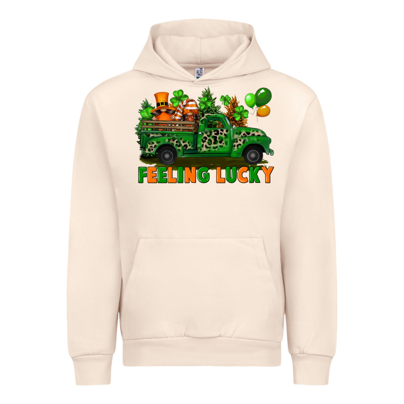 Feeling Lucky With Gnomes On Truck Urban Hoodie by FaDigitalArtStudio | Teevron