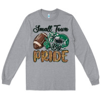 Heather Grey small town big pride green Long Sleeve Tee - MaliasSmallBusiness