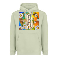 Matcha proud with daisies Heavyweight Hoodie - TumblerDesignByShophia