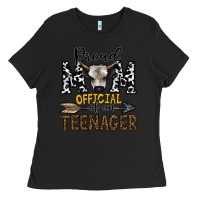 Black proud mom official of an teenager Ladies Tee - CowhideDigitalArt