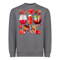 Storm valentines day wine glasses Heavyweight Sweatshirt - NancyCooperArtShop