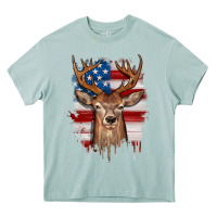 Arona deer american flag Heavy Core Tee - JahusDesignShop
